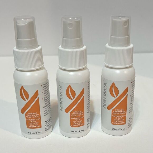 Norwex Toilet Spray Orange Cardamom Set of 3 NWOT - Picture 1 of 4